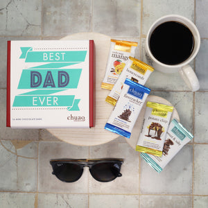 father's day chocolate mini bar gift set in hand