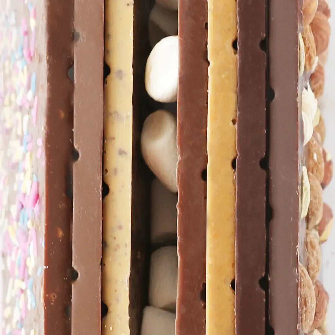 Unpackaged chocolate bars