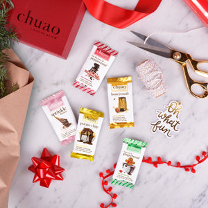 mini chocolate bars holiday gift wrap