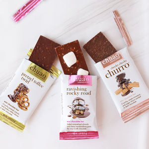 3 open mini chocolate bars