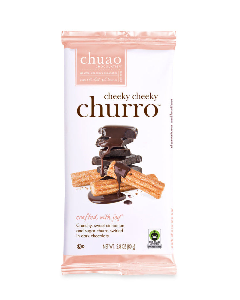 Front of Churro chocolate bar