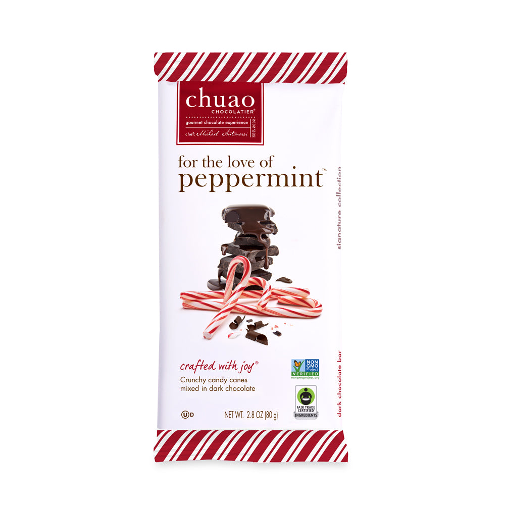 Front of Peppermint chocolate bar
