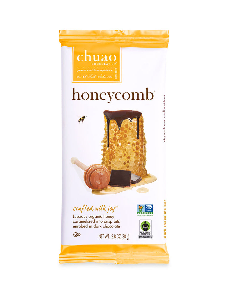 Front of Honeycomb chocolate bar