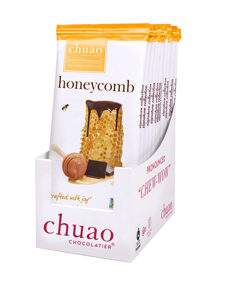 Pack of 12 honeycomb bars in white display ready box