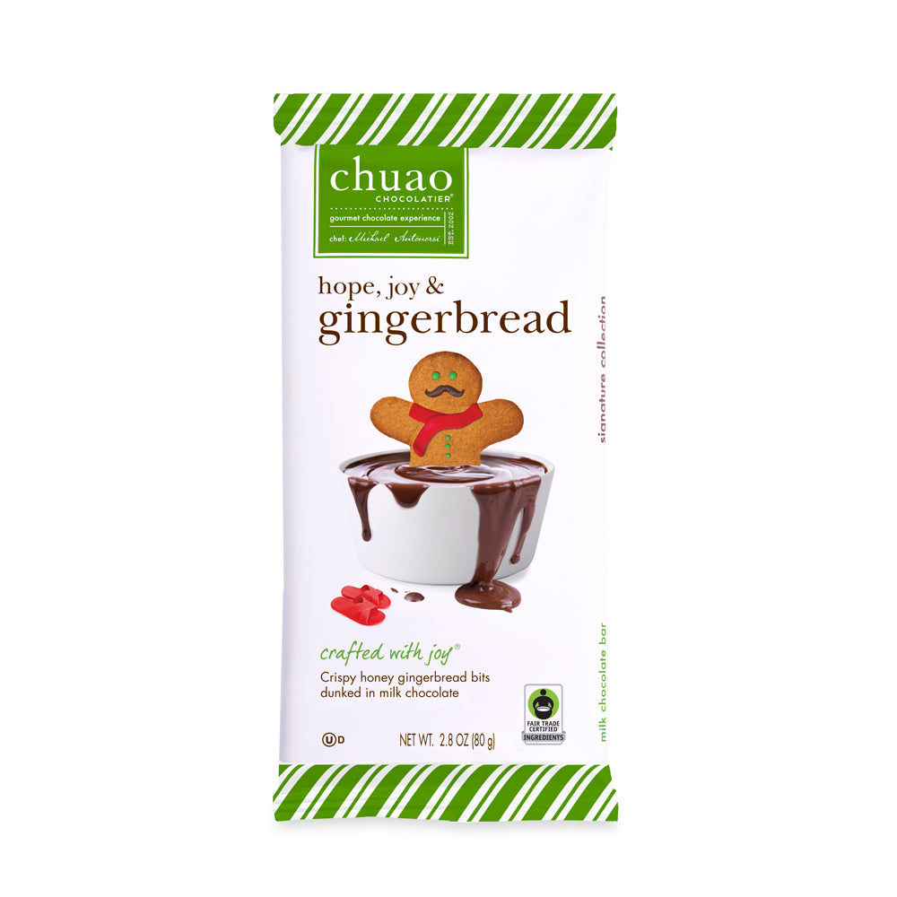 Front of Gingerbread chocolate bar