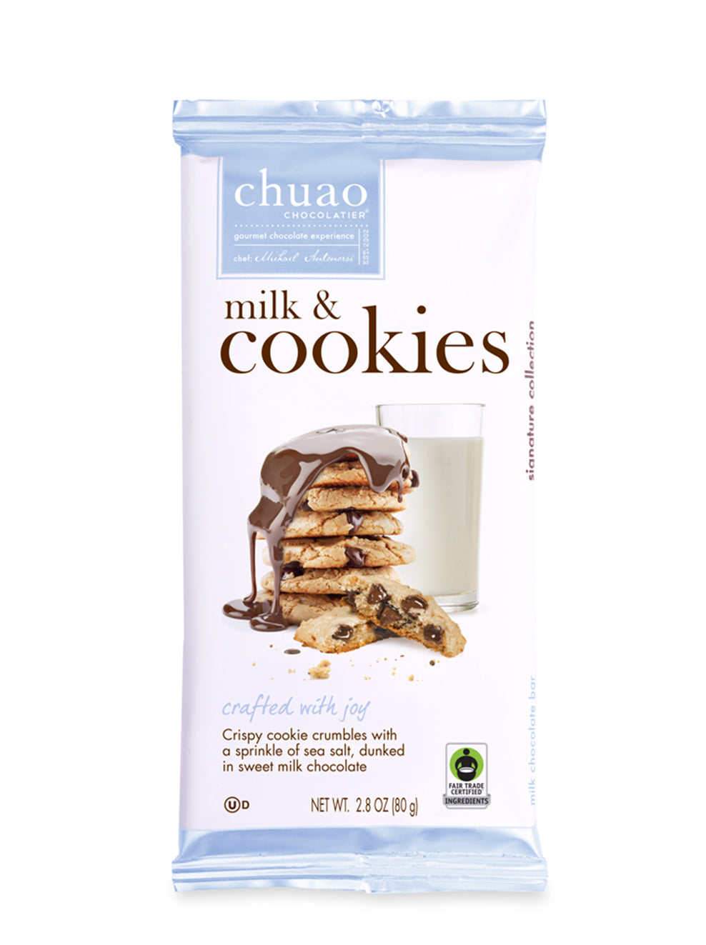 front of milk and cookies chocolate bar