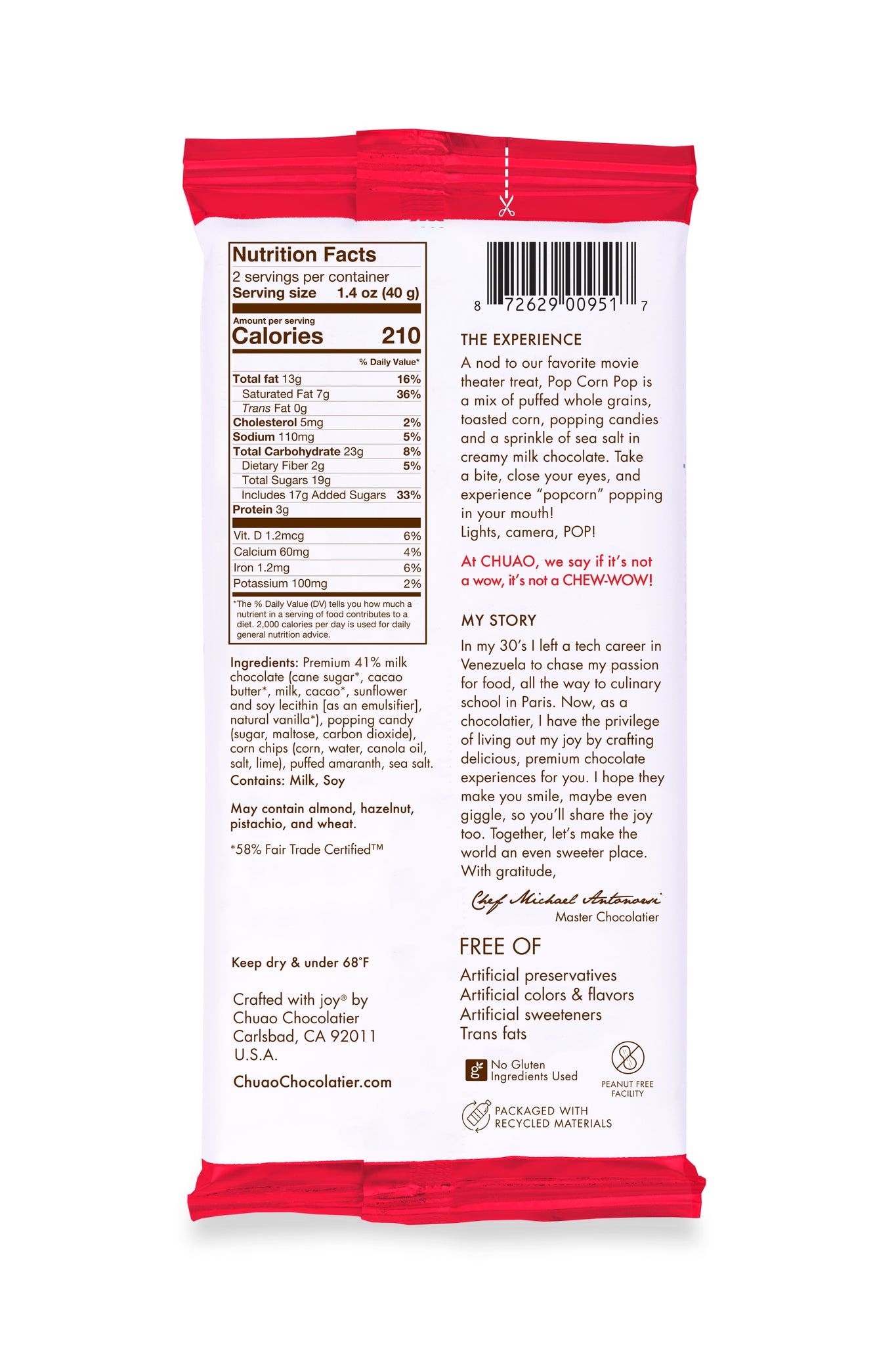SOLD OUT Pop Corn Pop Chocolate Bar