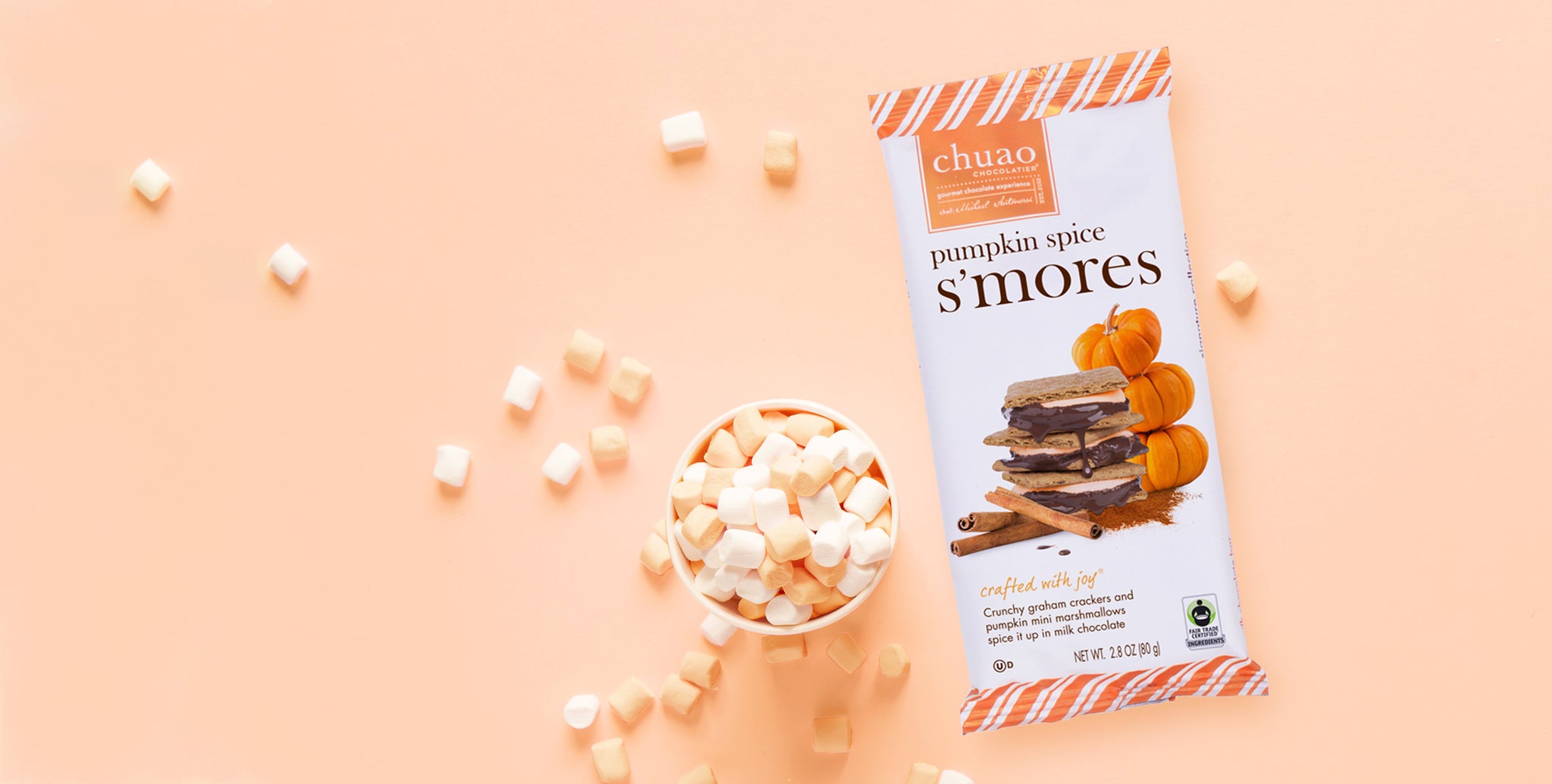 pumpkin spice s'more milk chocolate bar