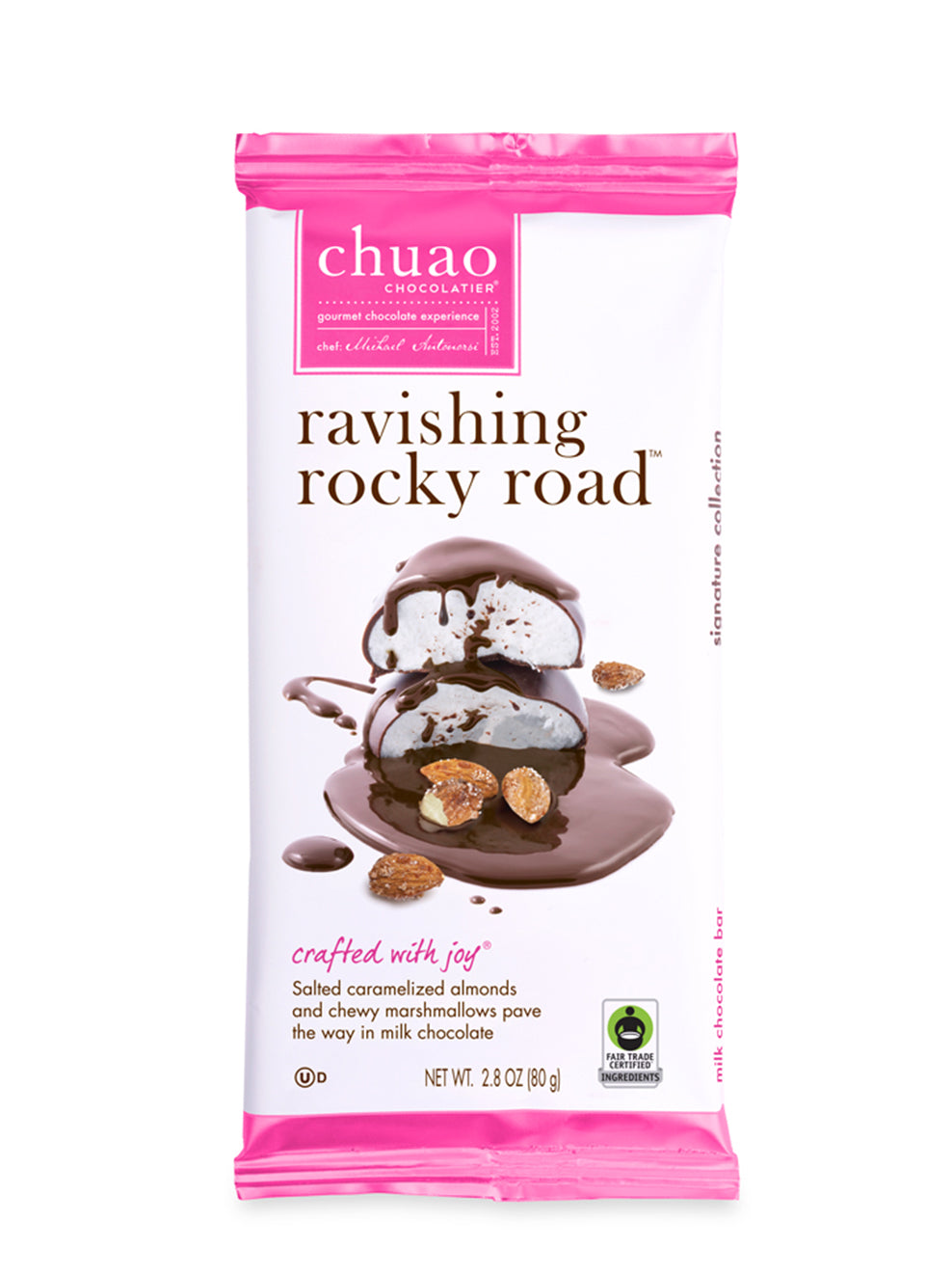 front of rocky road chocolate bar