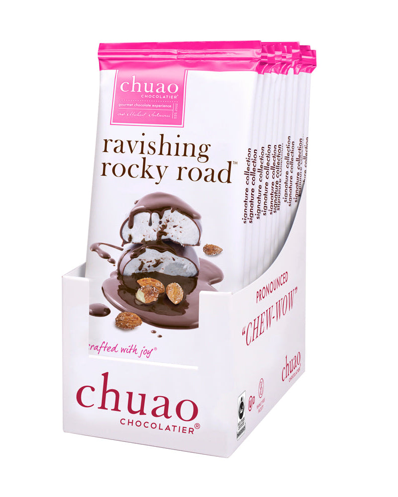 Pack of 10 rocky road bars in white display ready box