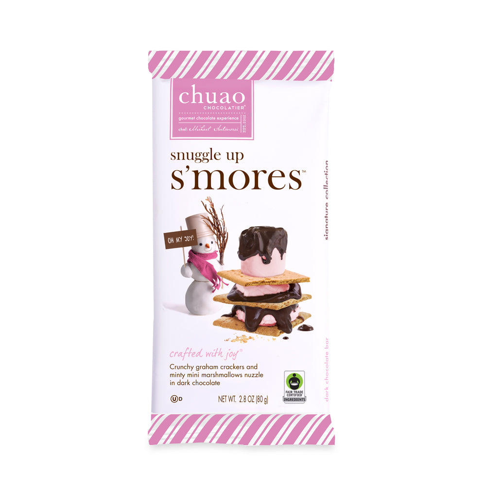 Front of Peppermint S'Mores chocolate bar