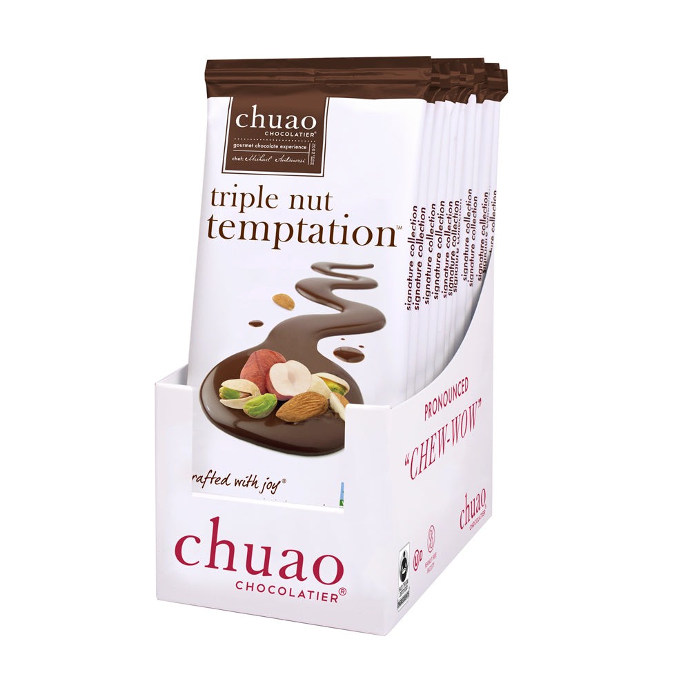 Pack of 10 triple nut bars in white display ready box