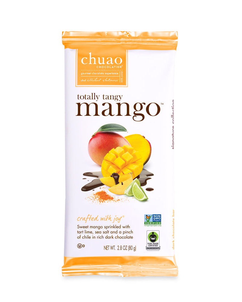 Front of Mango chocolate bar