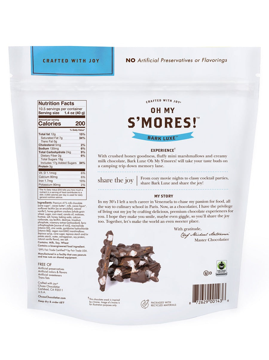 Oh my s'mores! bark luxe bag back