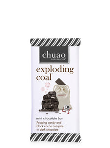 Exploding Coal Mini Chocolate Bar